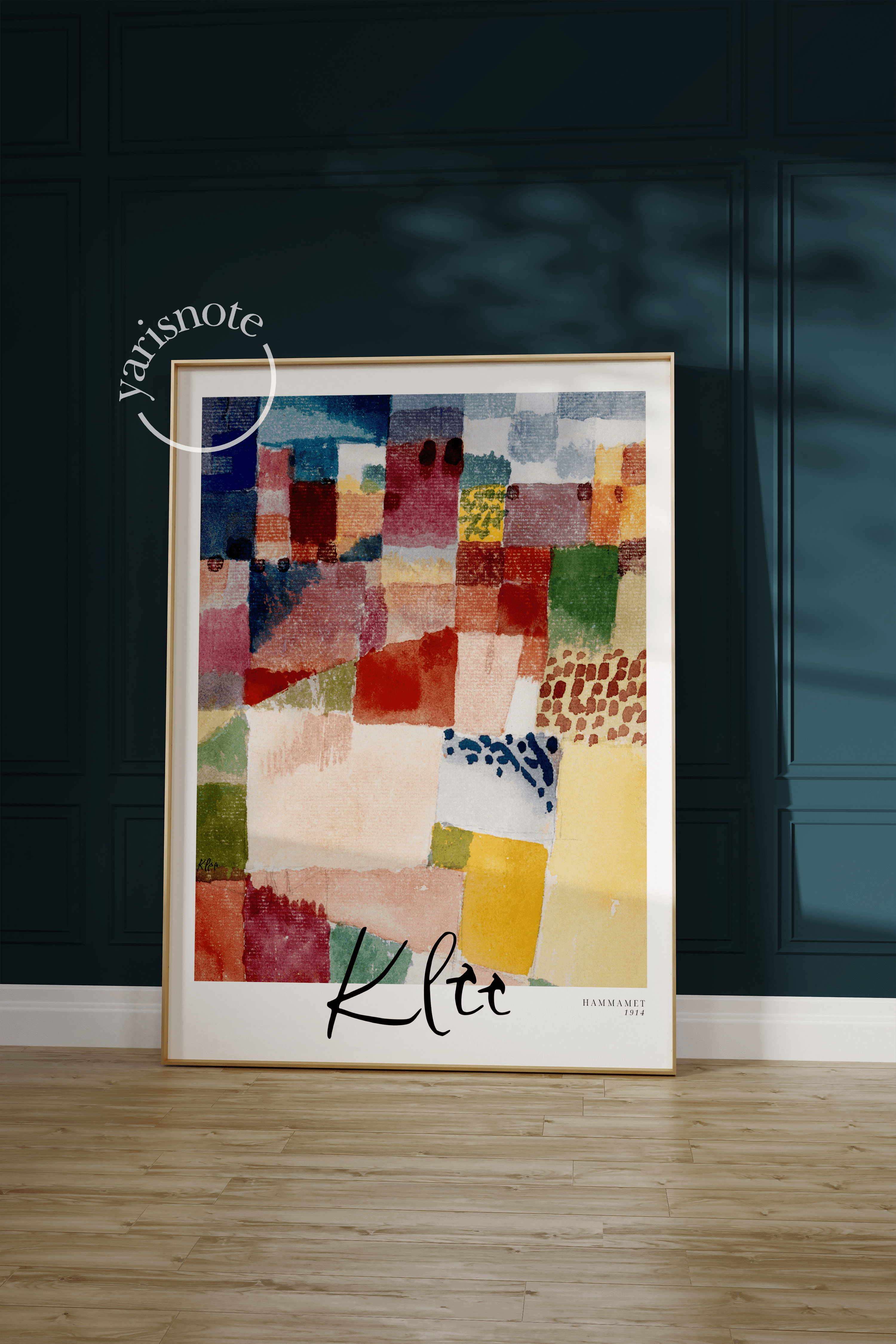 Colourful abstract wall art featuring vibrant waves and blocks of color.