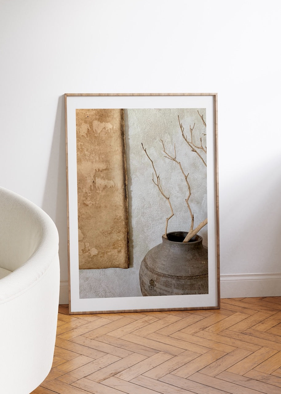 Tranquil Earth Tones Poster Trio showcasing serene nature-inspired artwork for stylish interiors.