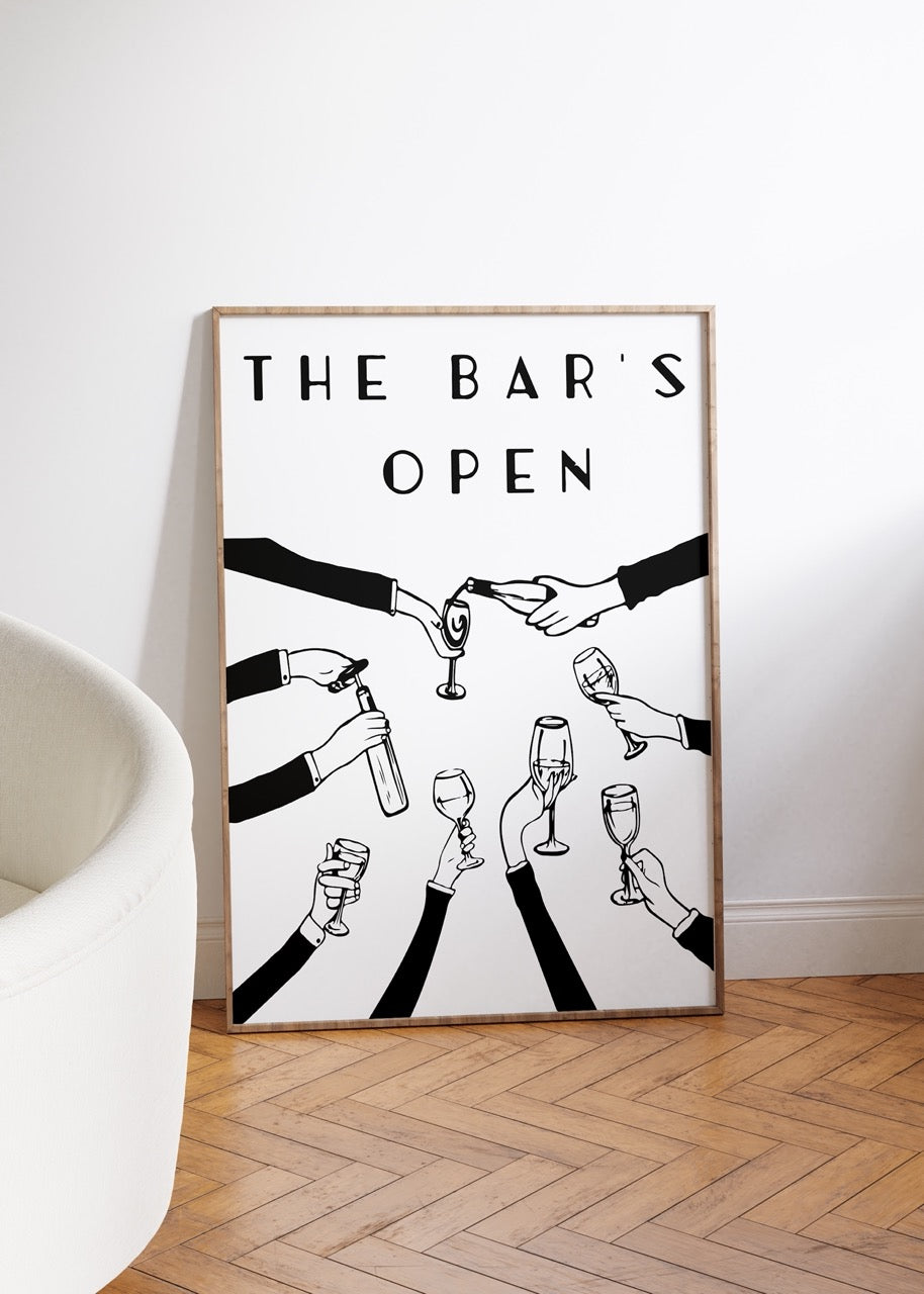 Monochrome wall art set featuring bold black and white designs.