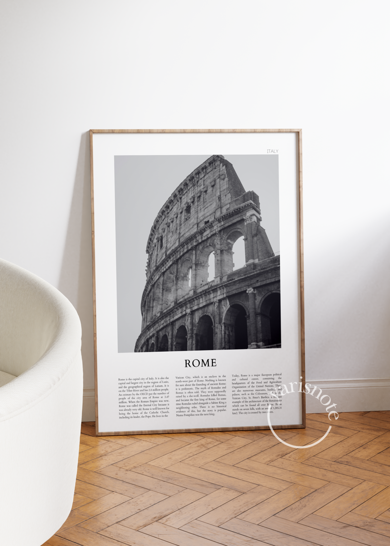 Monochrome cityscape posters of Istanbul, New York, and Rome displayed elegantly.
