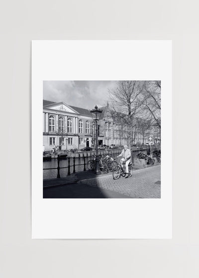 Amsterdam Bicycle and Canal Poster Print