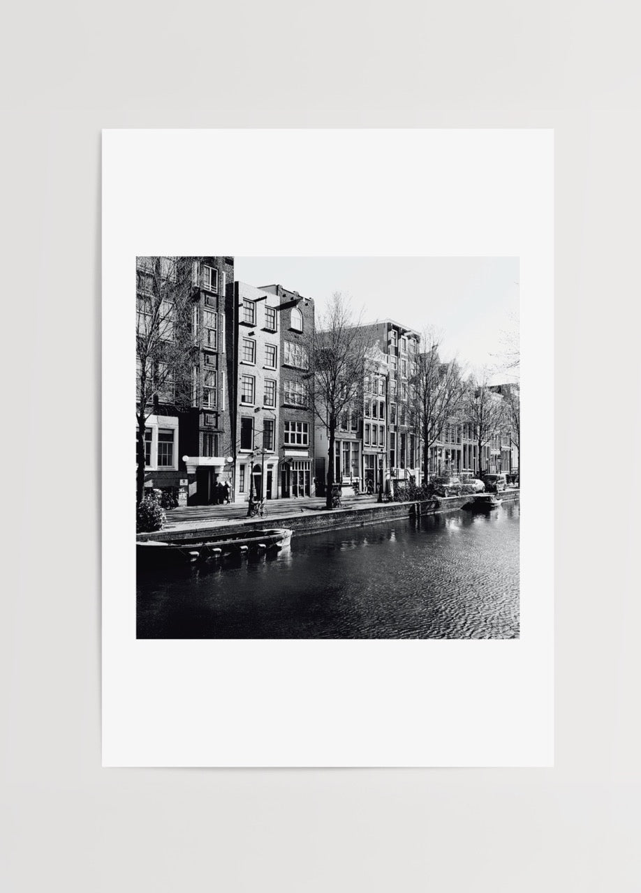 Monochrome photographic print of Amsterdam&
