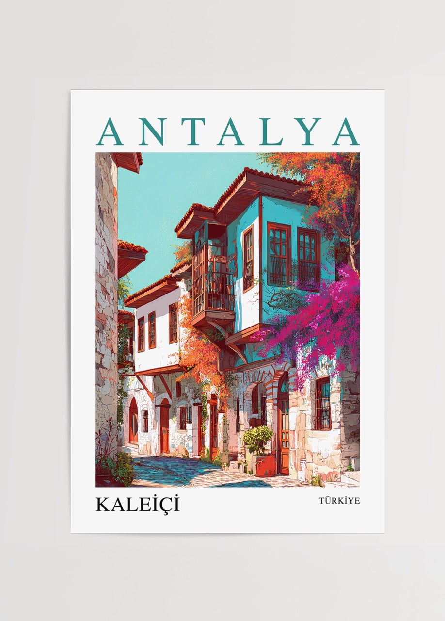 Vibrant poster of Antalya&