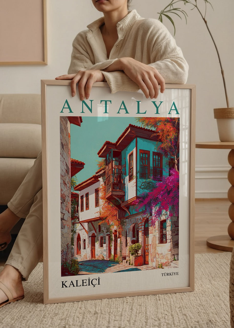 Vibrant poster of Antalya&
