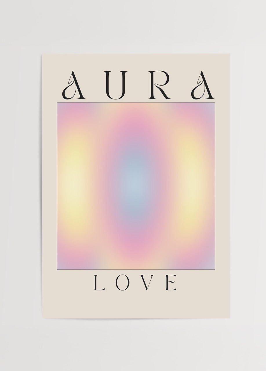 Ethereal Embrace Wall Art featuring soft pastel hues.