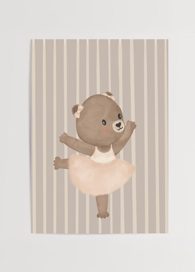 Ballerina Teddy Poster Print