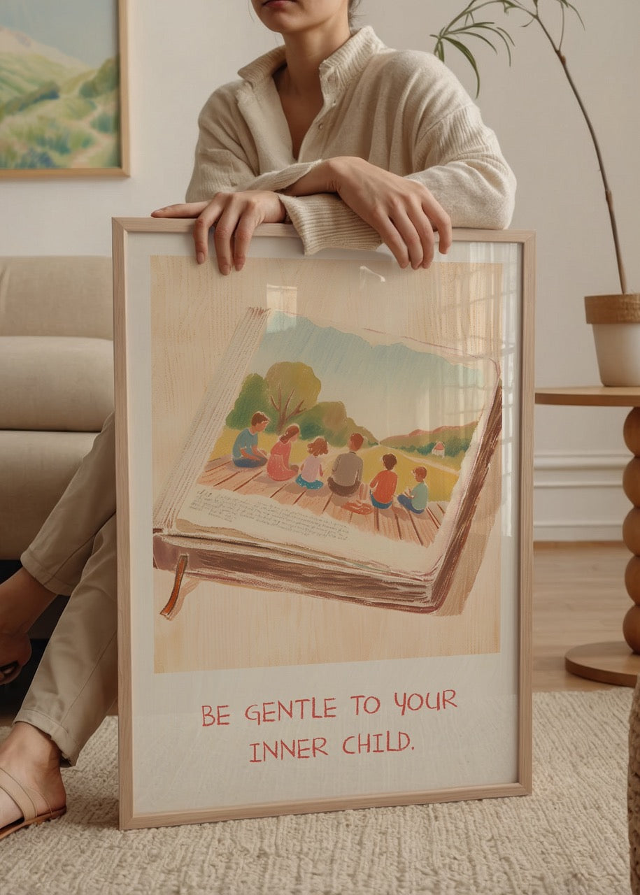 Illustration of a serene scene encouraging nurturing one&