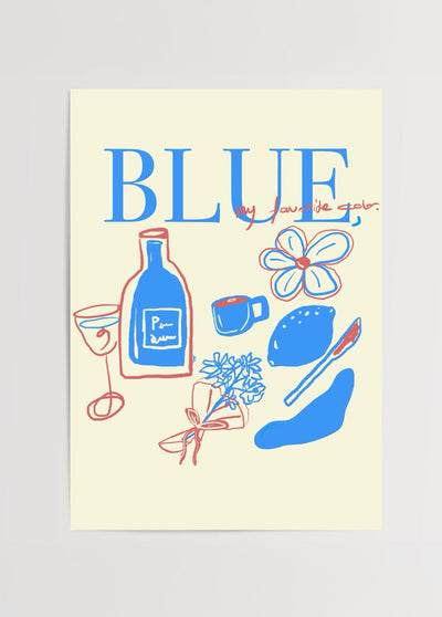 Blue Poster Print