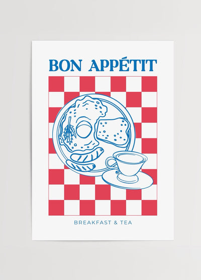 Bon Appétit – Breakfast & Tea Poster Print