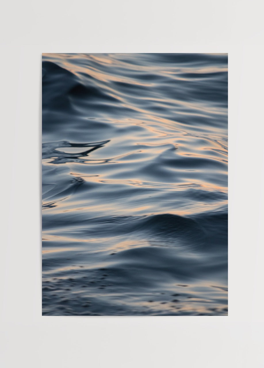 A calming depiction of ocean waves, perfect for wall art.