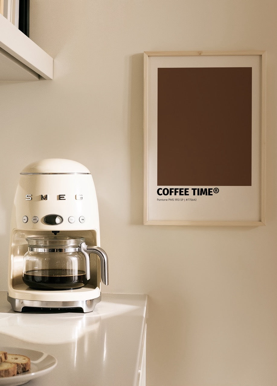 Minimalist dark brown coffee-themed wall art with modern typography.