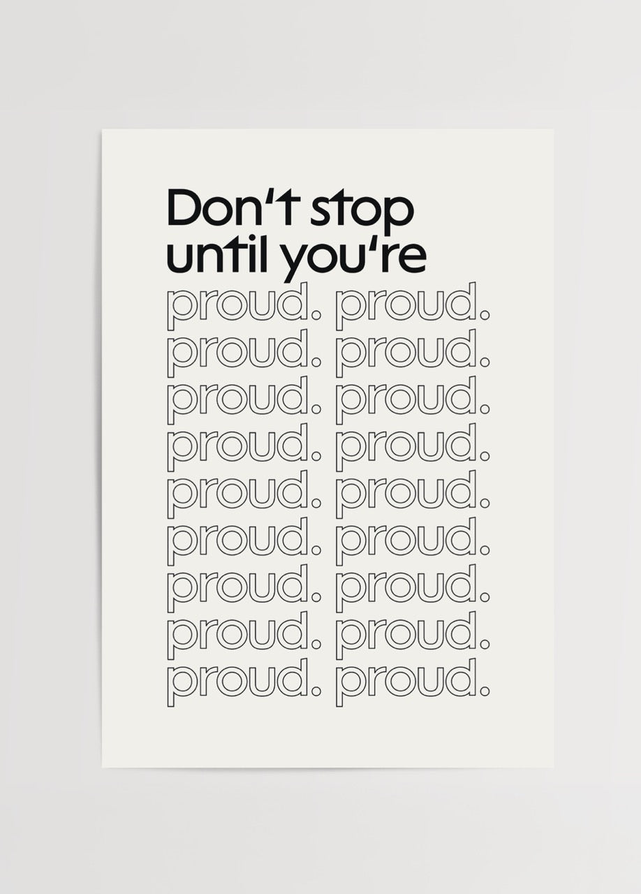 Inspirational typography poster reading &