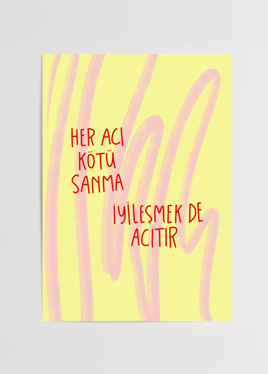 Vibrant poster print featuring the phrase &