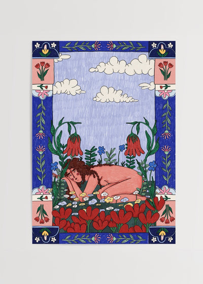 Tulip Girl Poster Print