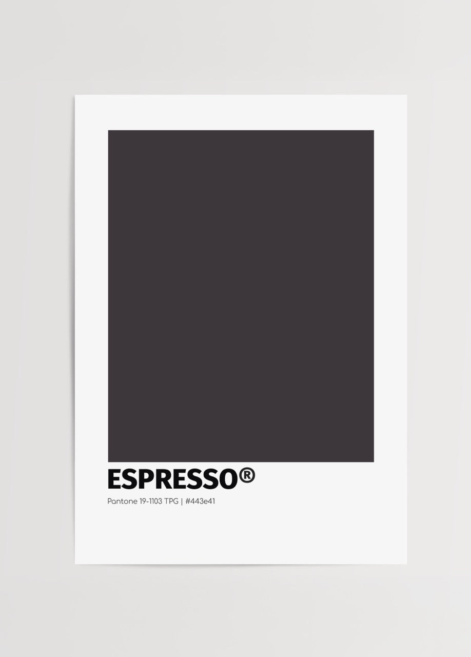 Minimalist espresso-themed wall art for modern interiors.