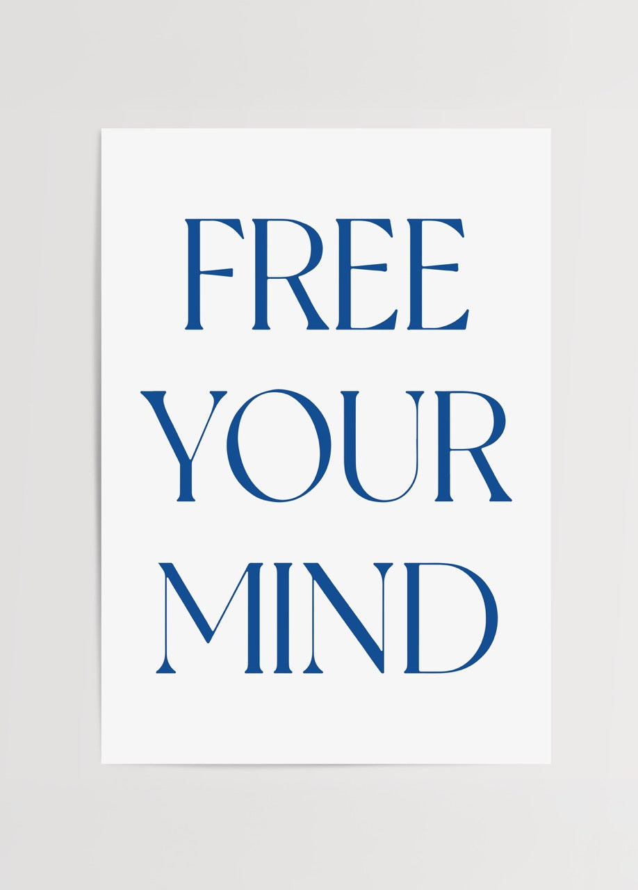 Minimalist typography poster with the text &
