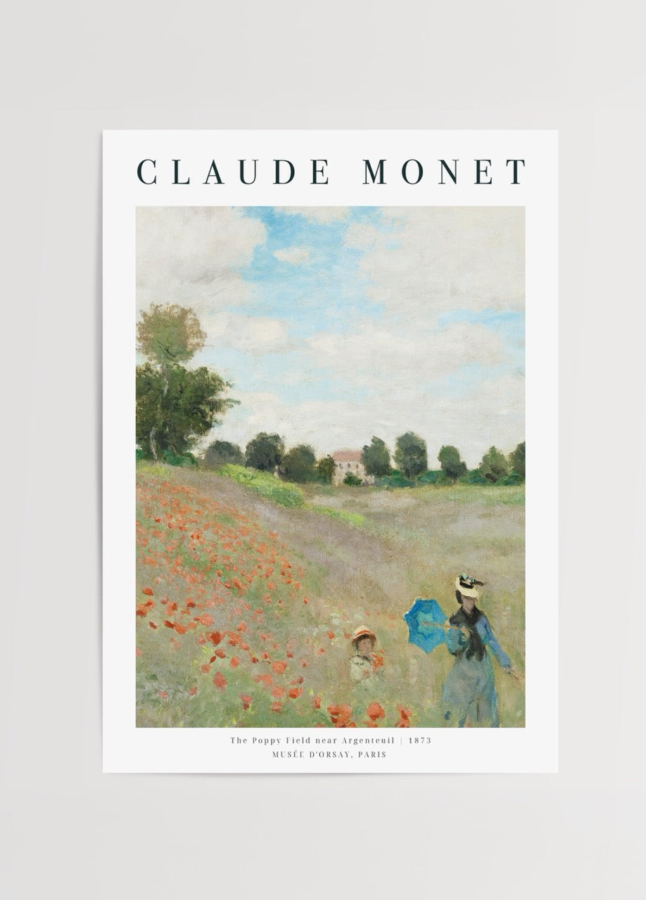 Captivating wall art print of a vibrant poppy meadow.