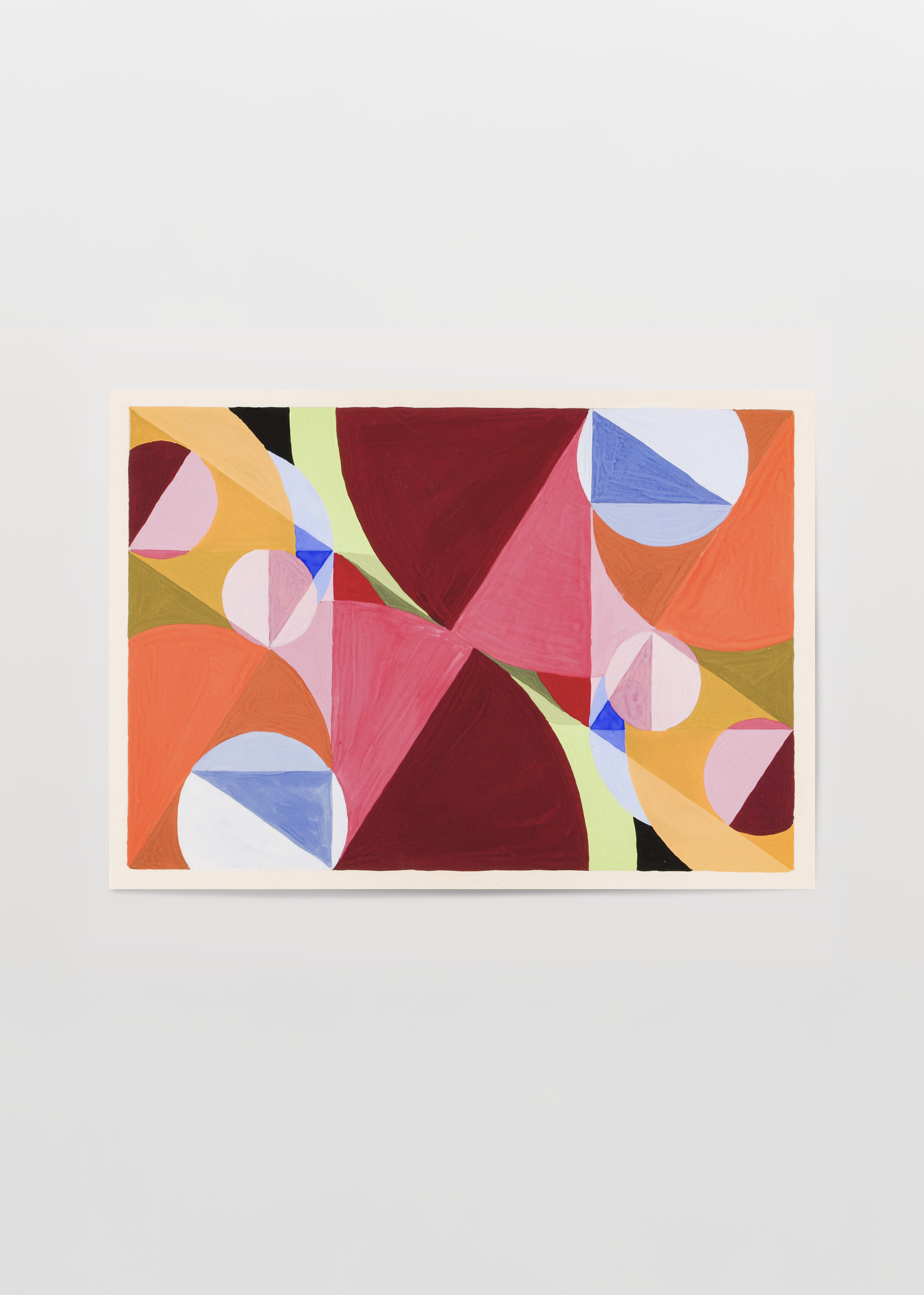 Vibrant geometric abstract poster print showcasing bold shapes and colours.