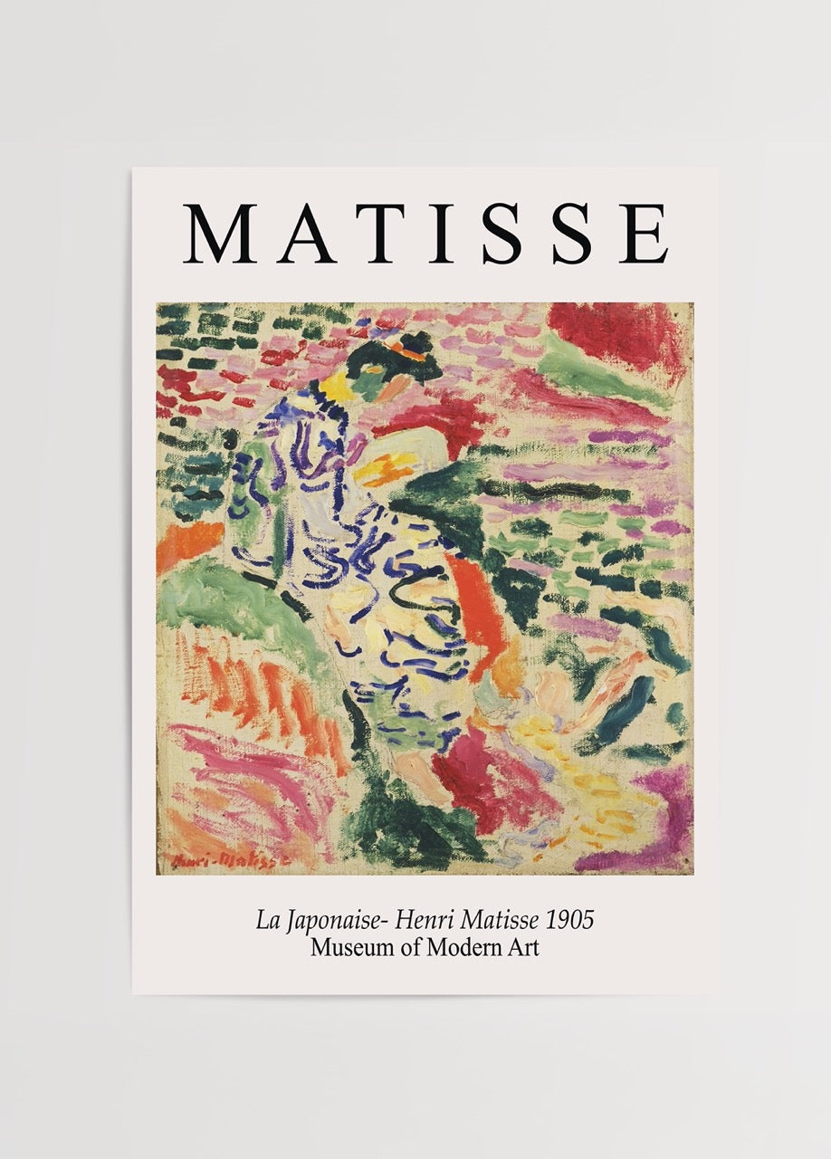 Vibrant Japonisme wall art featuring bold brushwork and lively colors.