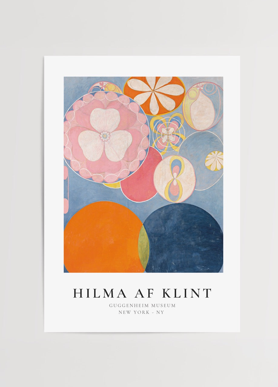 Vibrant geometric art print showcasing colourful circles and shapes.