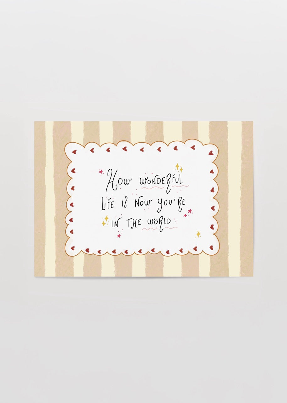 Joyful Beginnings Nursery Wall Art featuring playful typography and warm colours.