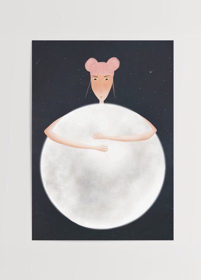 Hug the Moon Poster Print