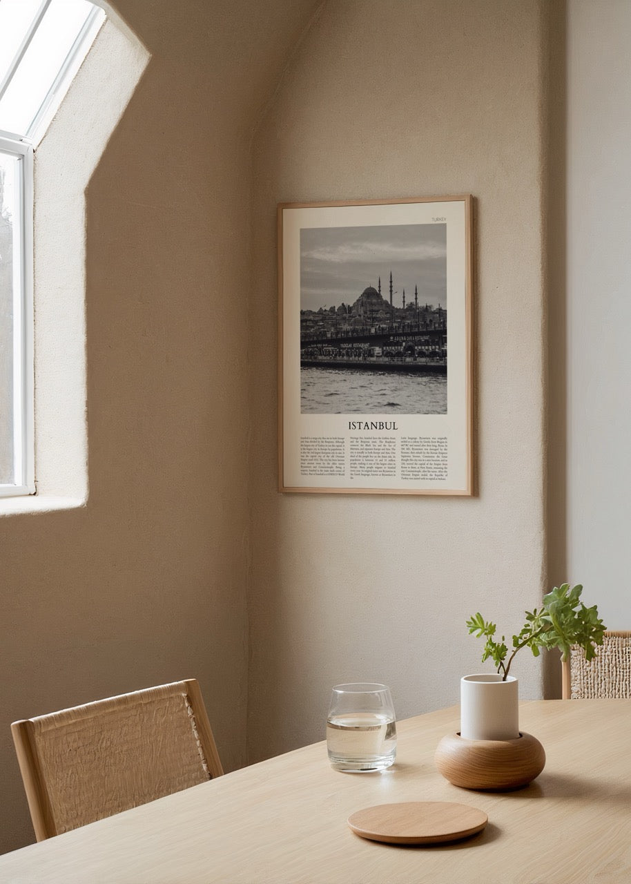 Monochrome poster of Istanbul&