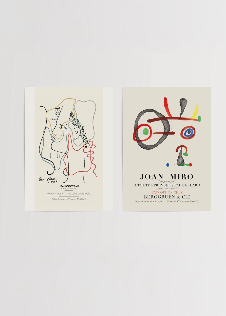 Whimsical art set featuring abstract designs in vibrant colours.