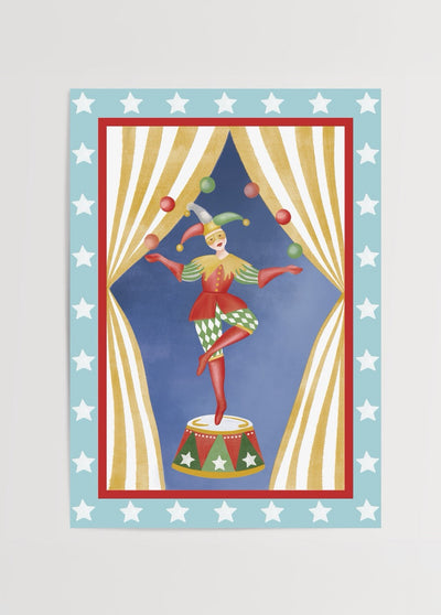 Jolly Juggler Poster Print