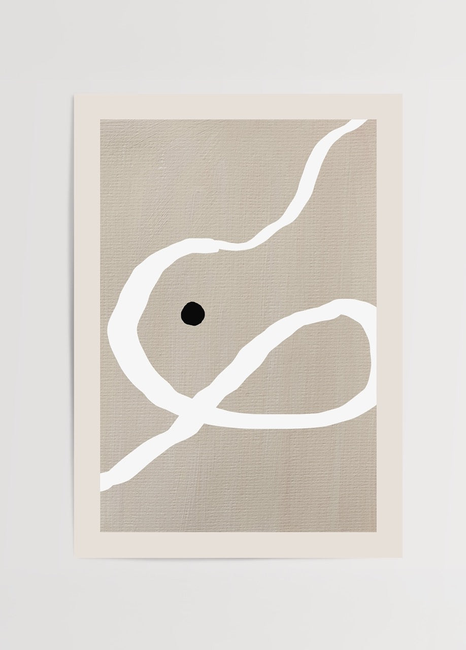 Minimalist lines on a beige background, creating a serene focal point for wall art.