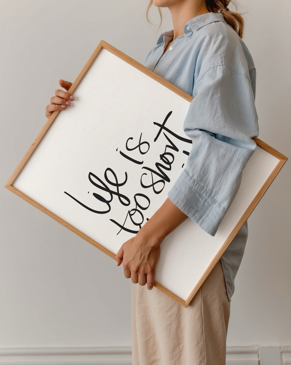 Inspirational wall art poster with the quote &