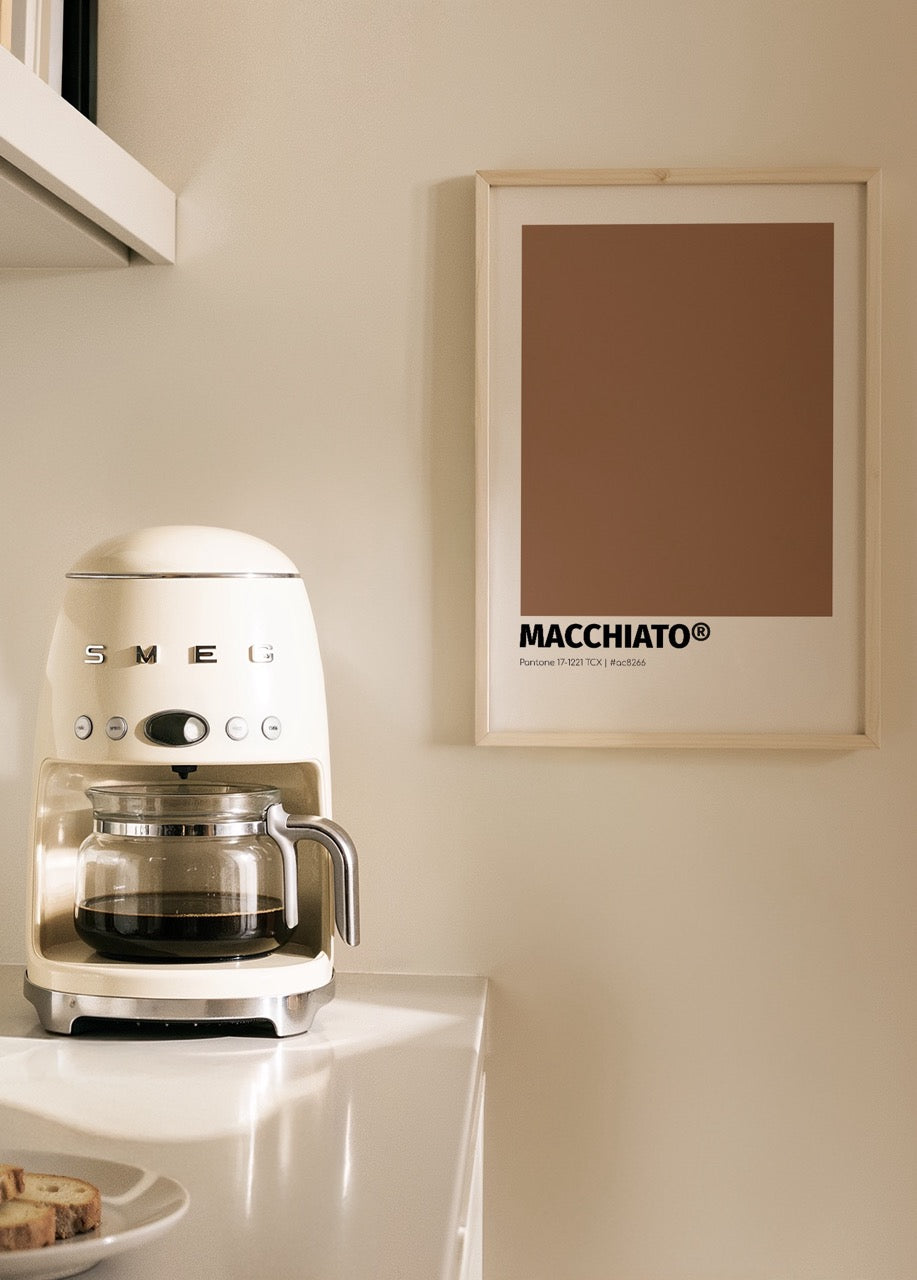 Warm Macchiato Elegance Art Print featuring a rich brown hue.