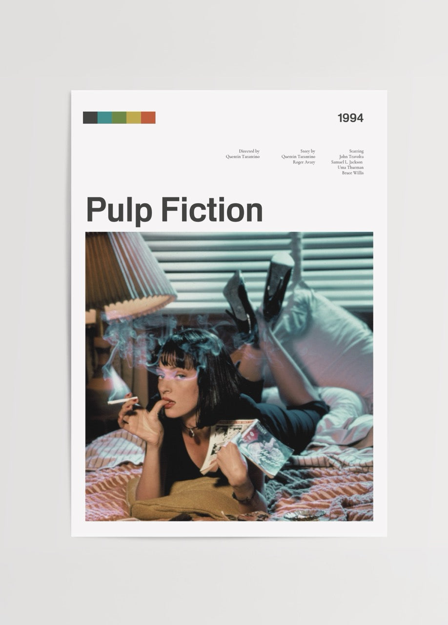 Stylish wall art featuring a cinematic scene with a woman, enhancing modern decor.