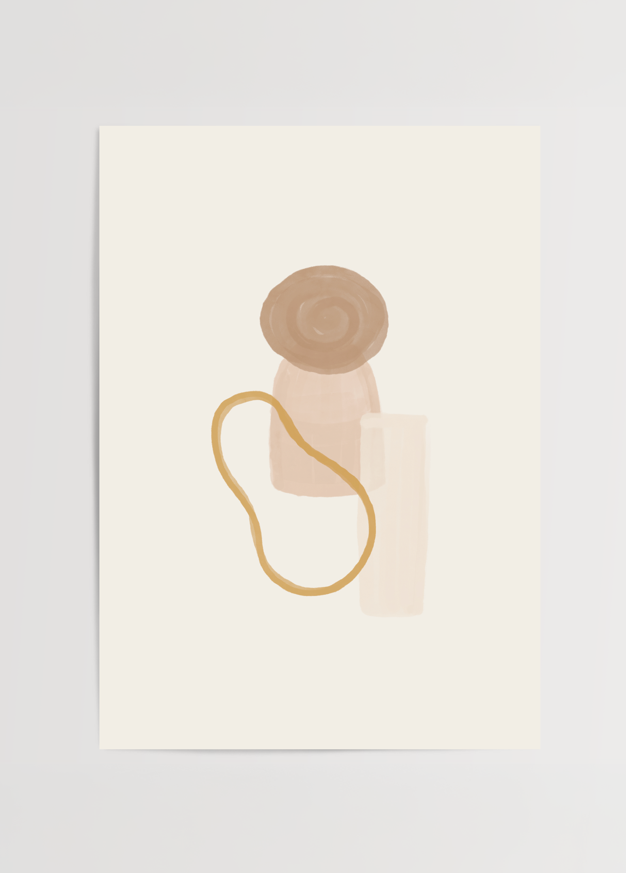 Organic Form Abstraction wall art featuring soft shapes and gentle tones.