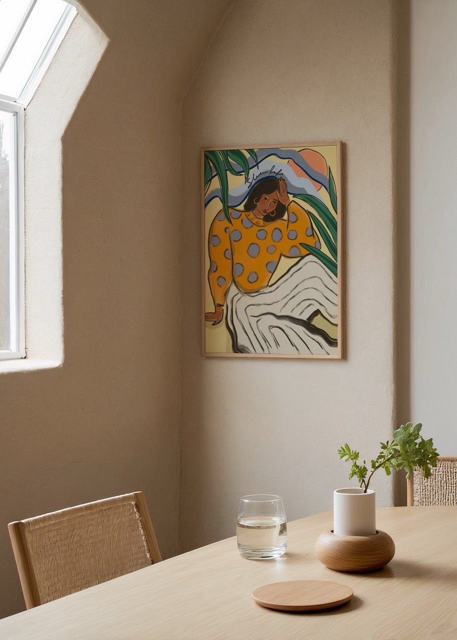Silent Lines Poster Print featuring vibrant colors and dynamic patterns, perfect for wall decor.