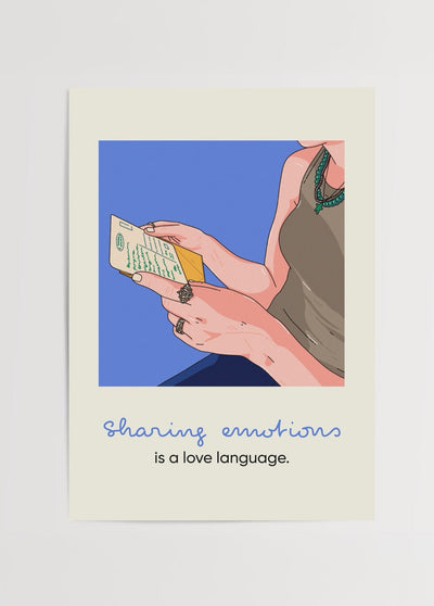 Sharing Emotions Is a Love Language’ Poster Print