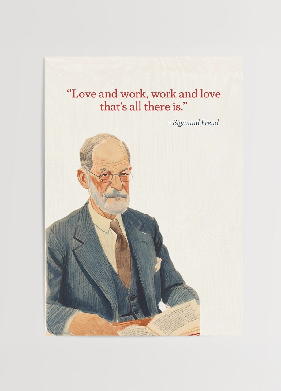Illustration of a man with glasses and a beard, featuring a thoughtful quote.