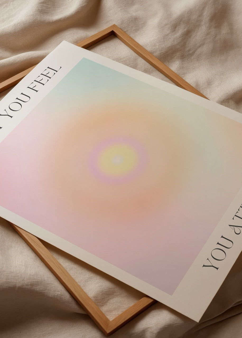 Pastel gradient wall art poster with the text &