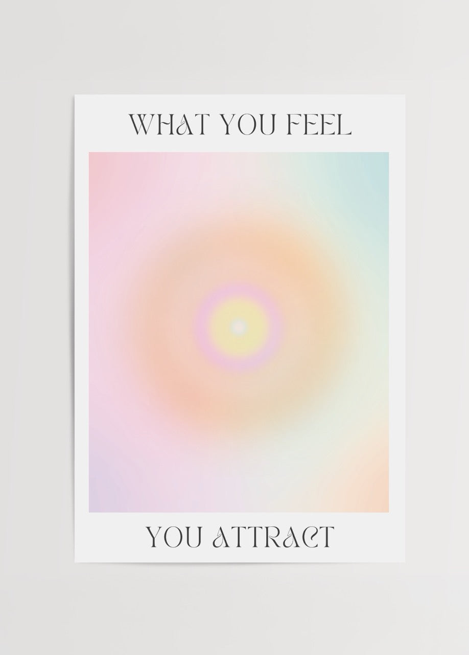 Pastel gradient wall art poster with the text &
