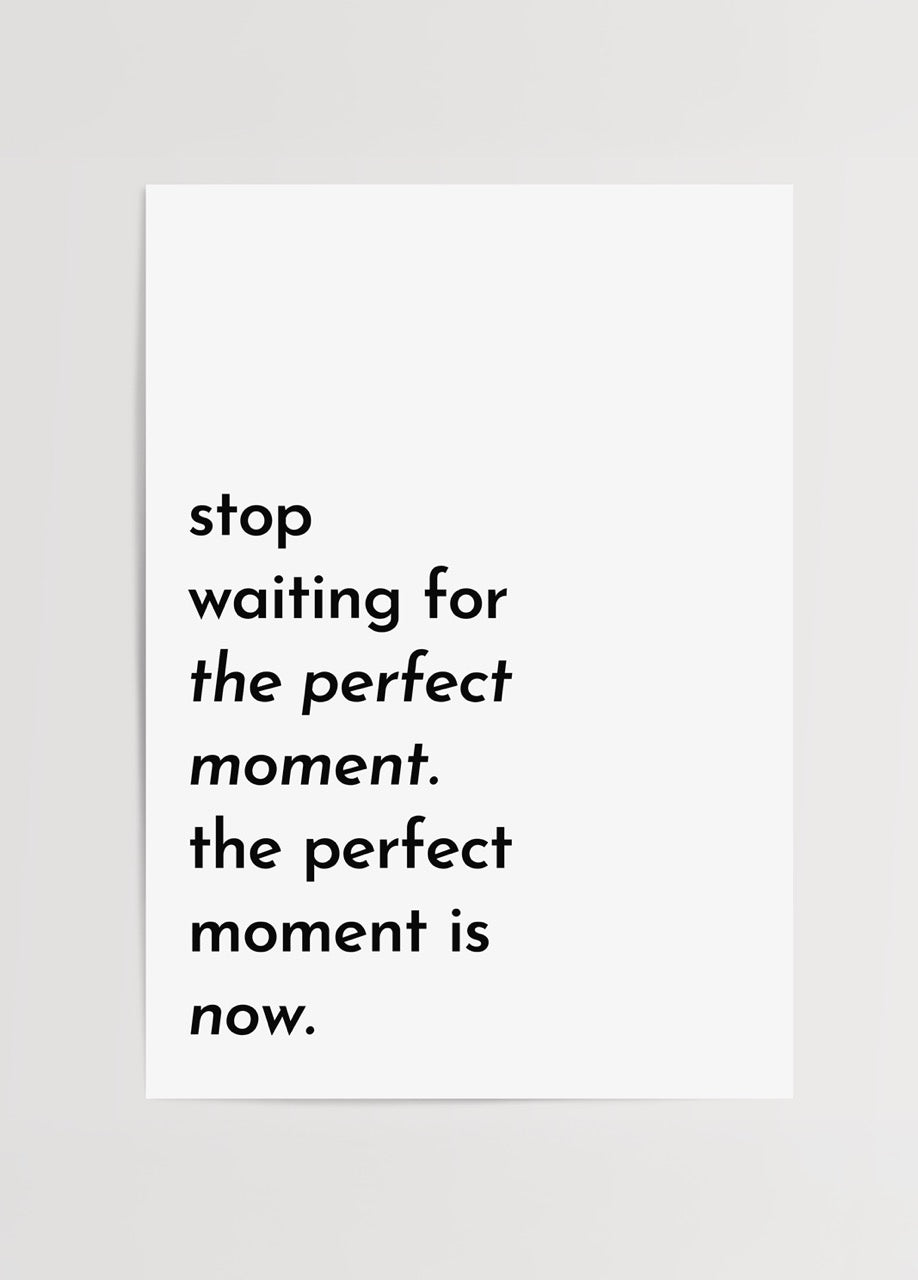 Minimalist poster with typography saying &