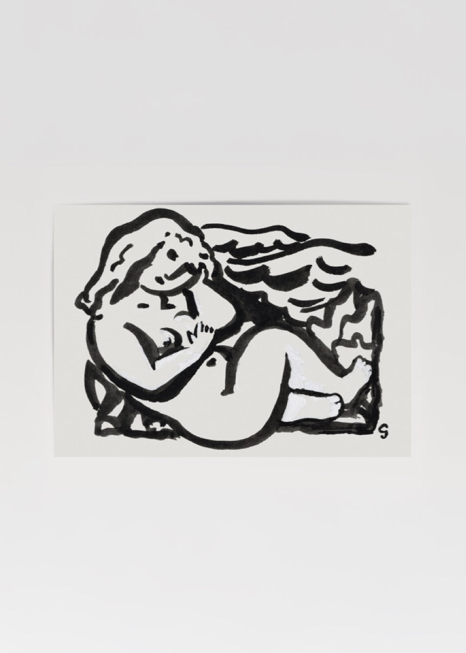 Artwork titled The Shape of Tenderness, featuring a bold and expressive depiction of a human figure.