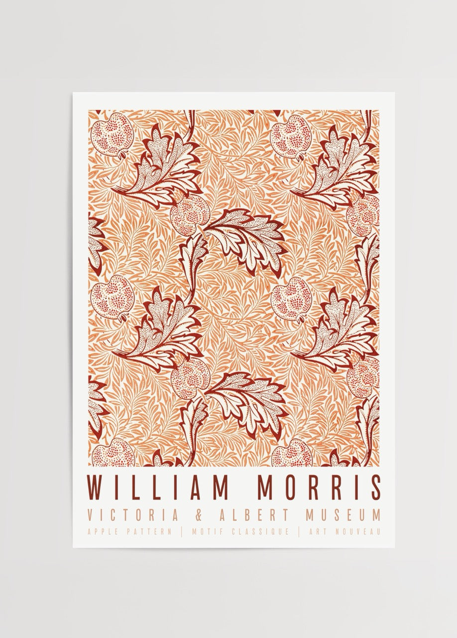 Classic Apple Blossom Pattern Wall Art featuring intricate floral motifs in warm tones.