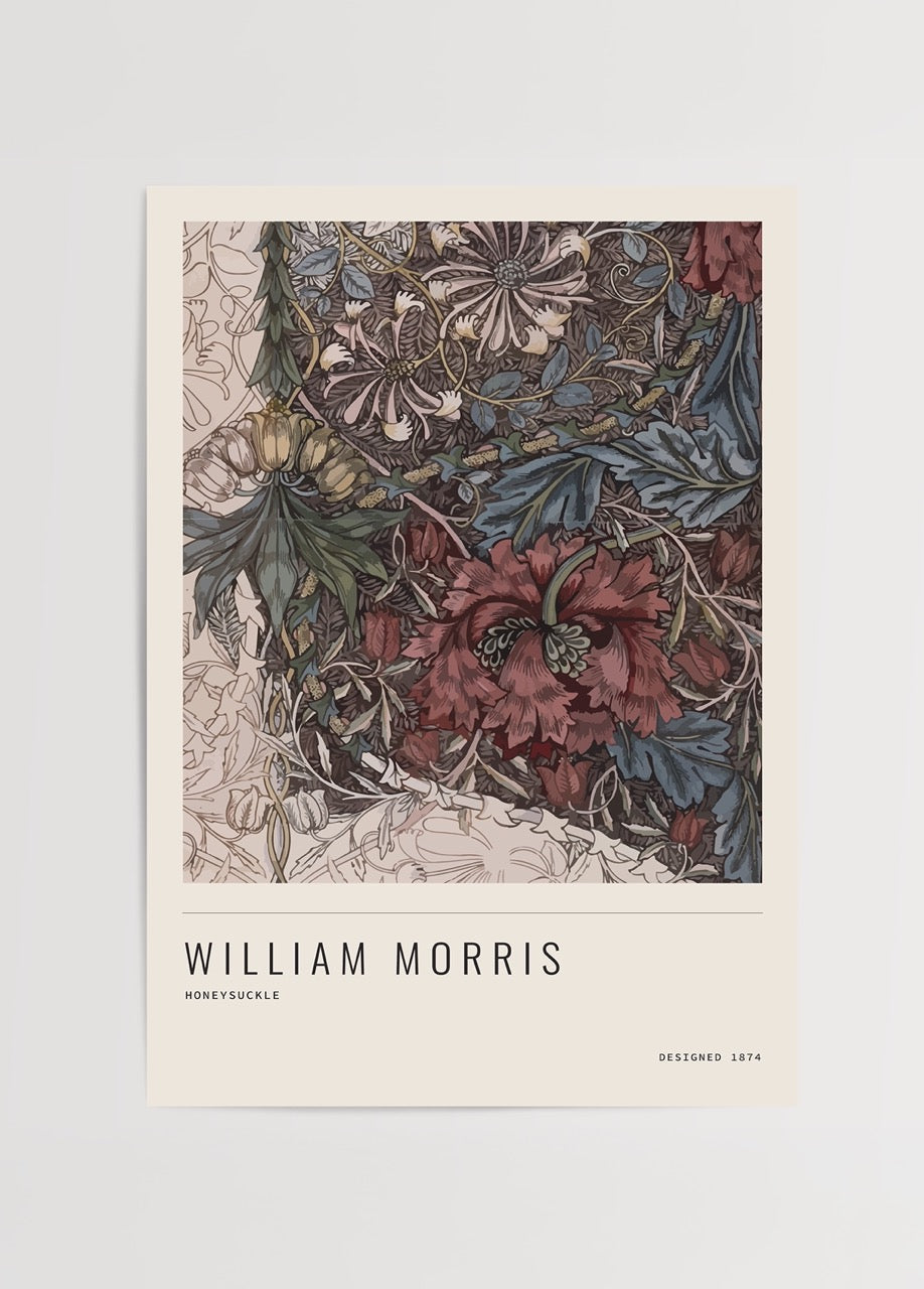 Vintage Floral Harmony Poster featuring intricate floral patterns.
