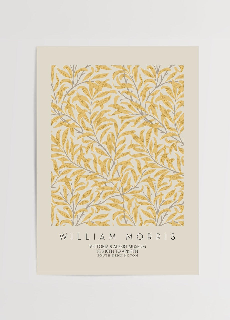 Golden Leaf Elegance Art Print featuring delicate golden leaves on a soft background.