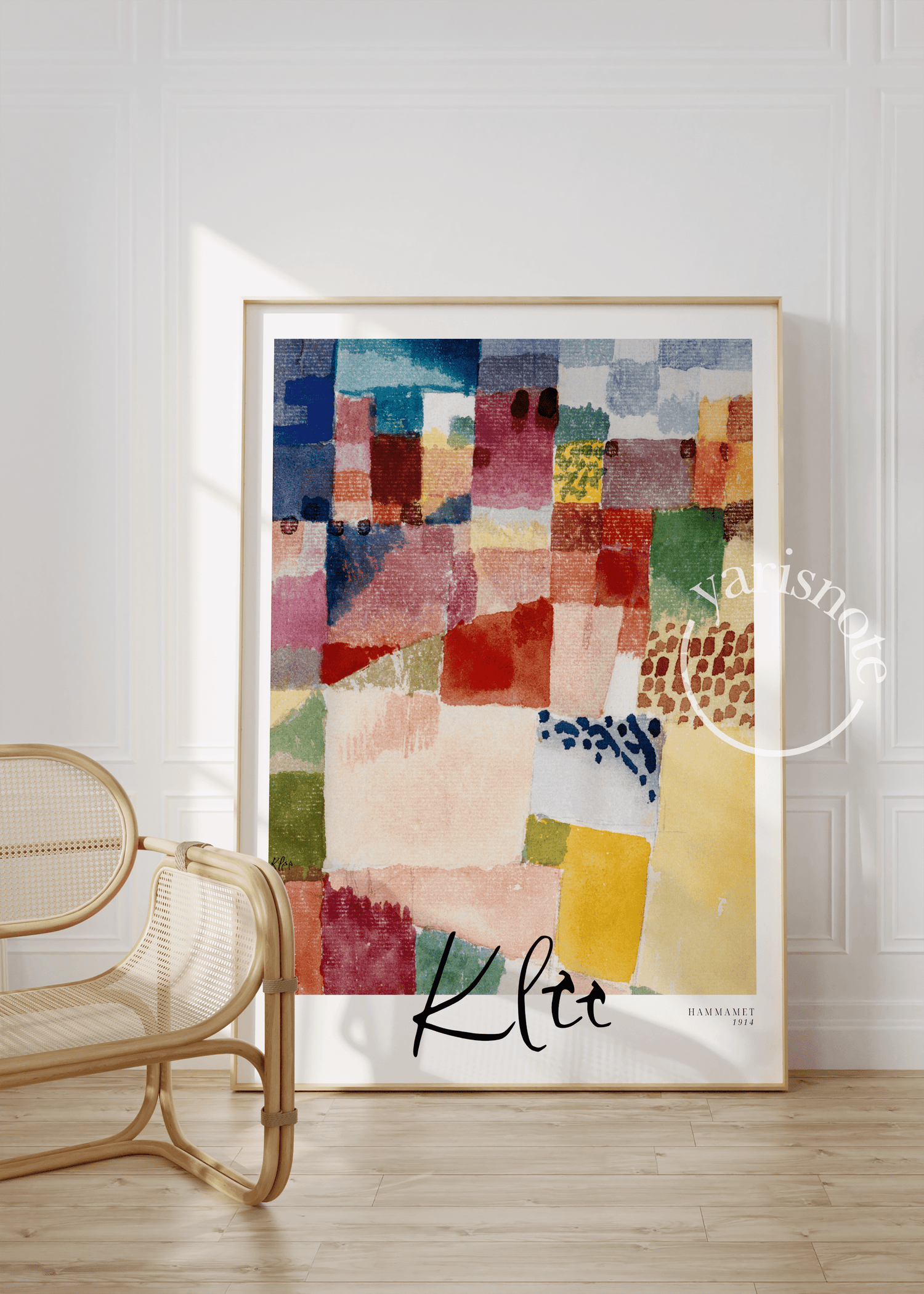 Colourful abstract wall art featuring vibrant waves and blocks of color.