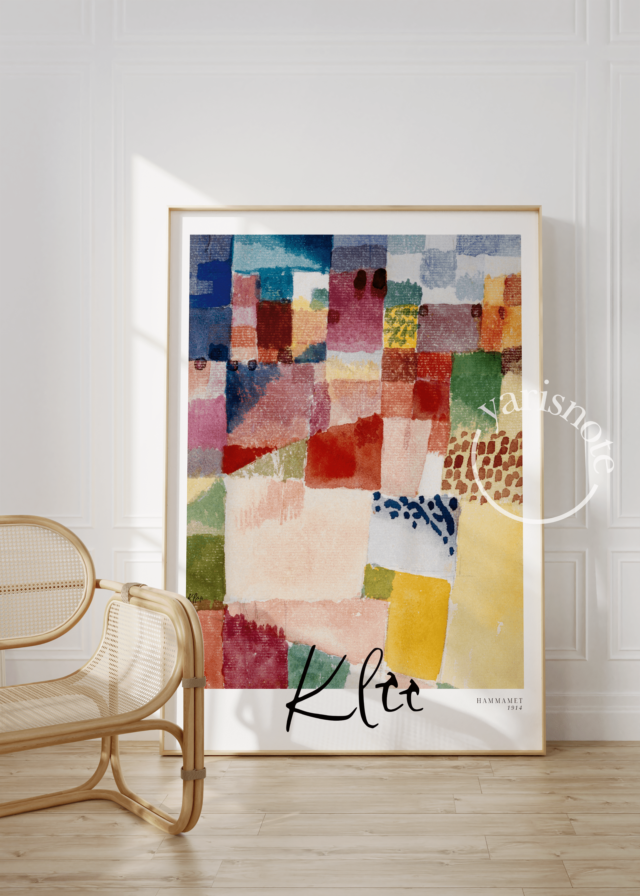Colourful abstract wall art featuring vibrant waves and blocks of color.