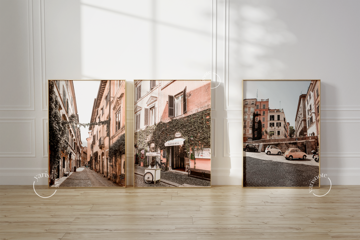 Serene Roma Street Collection showcasing picturesque Italian architecture and urban landscapes.