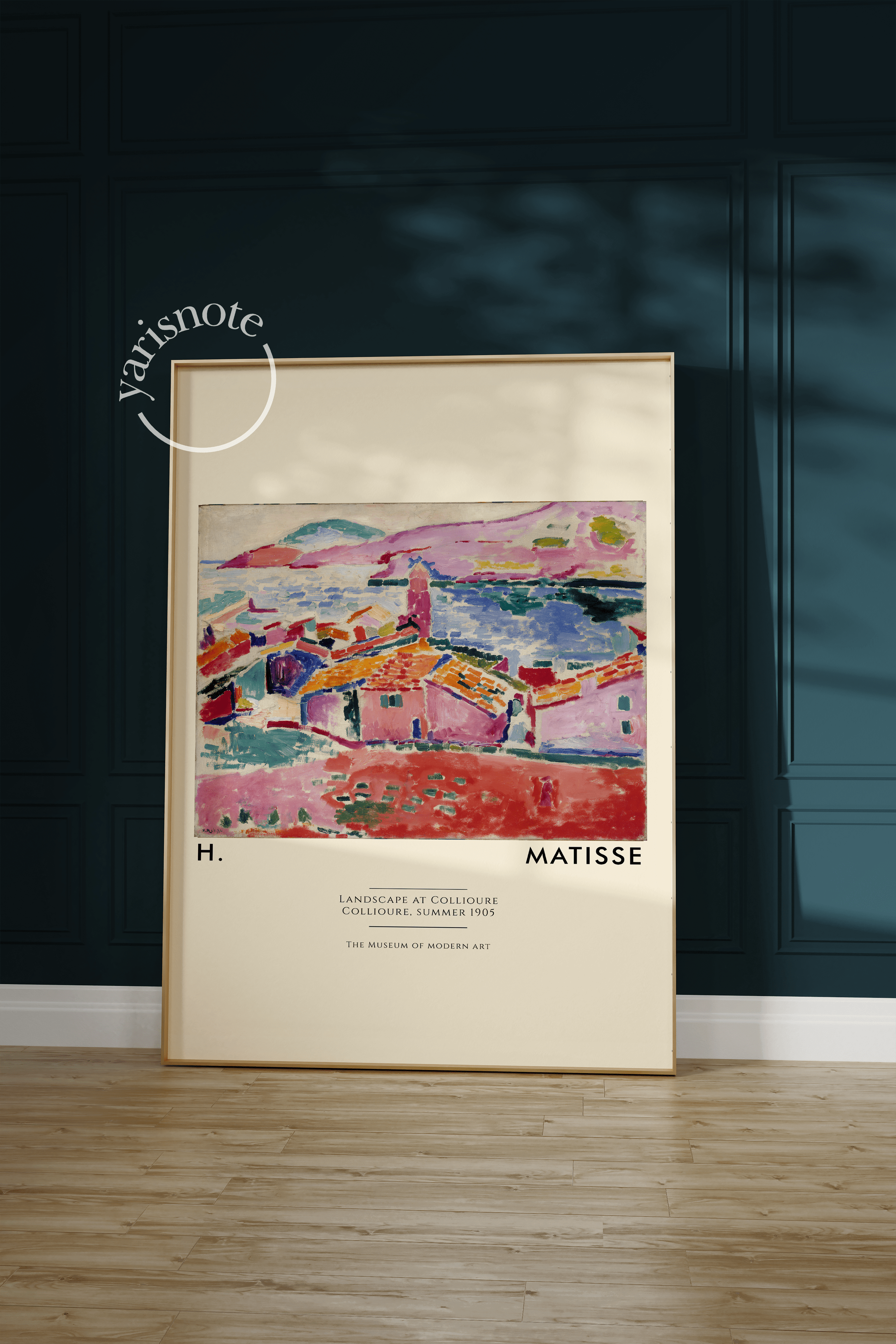 Trio of vibrant wall prints showcasing abstract art in a modern interior setting.