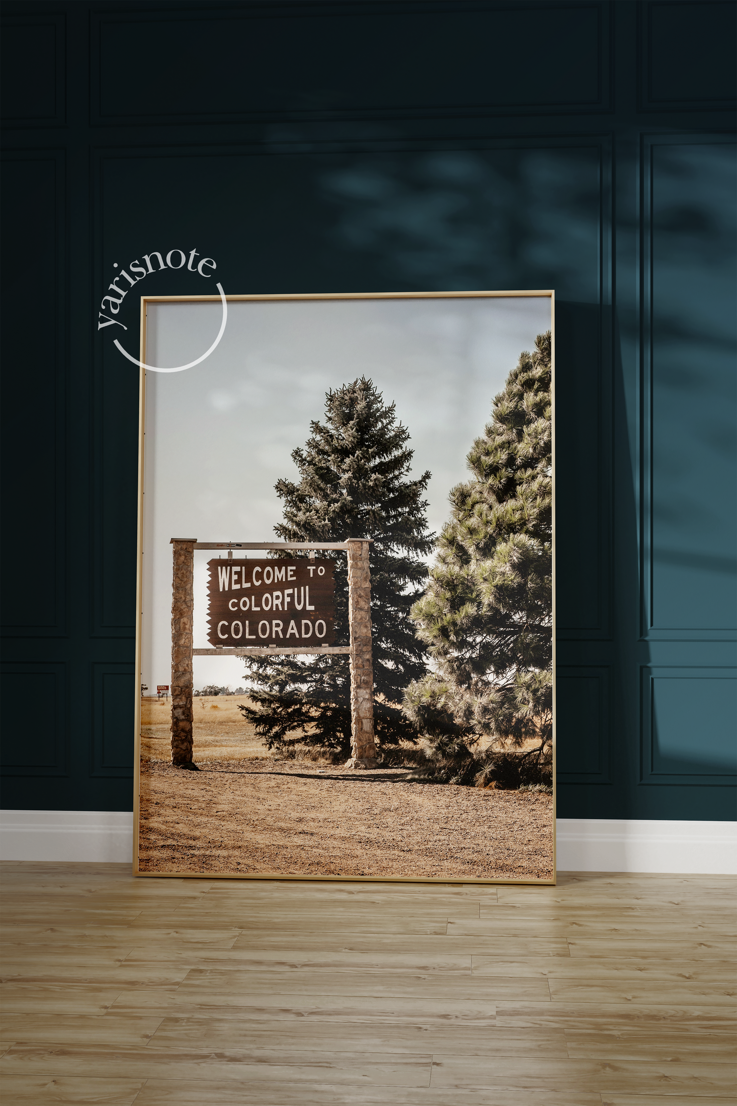 Tranquil Colorado Landscape Triptych showcasing serene mountains and a scenic road