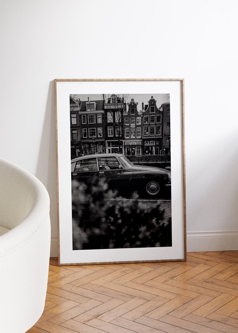 A stylish trio of black and white art prints for elegant interiors.